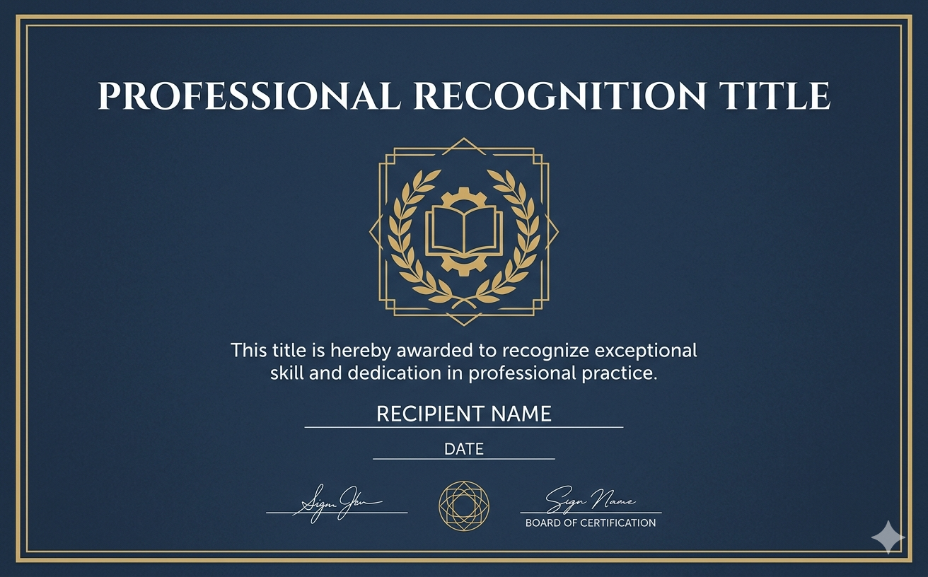 Professional Recognition Title